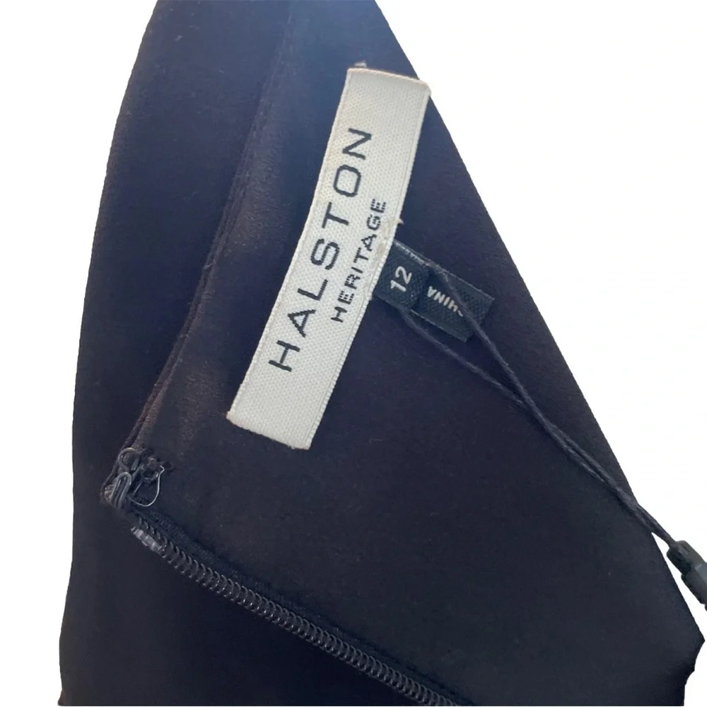 Halston Heritage Black and White cape Dress 12 NWT - Picture 6 of 6